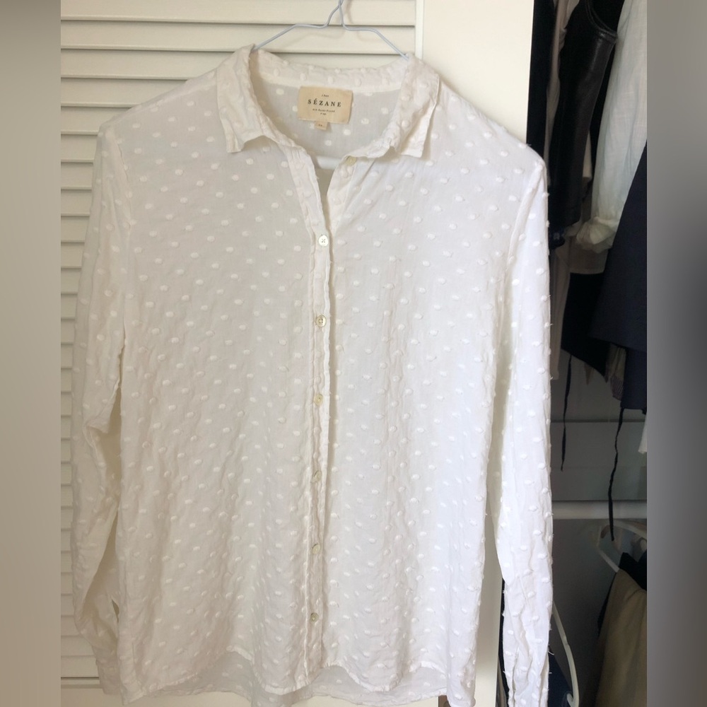 Sezane size 34 white top